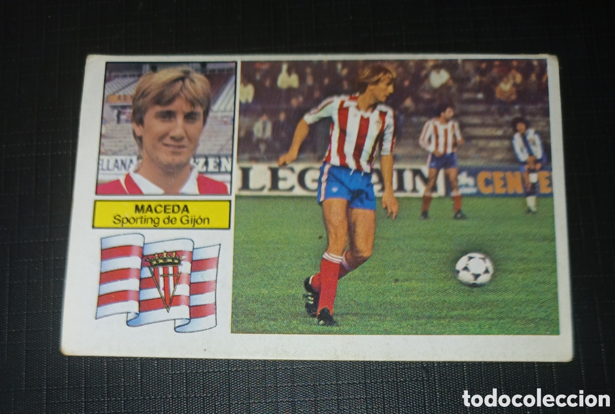 Cromos de f&uacute;tbol: Cromo Maceda Sporting de Gij&oacute;n Ed. Este Liga 1982 1983 82-83 Sin pegar, nunca pegado
