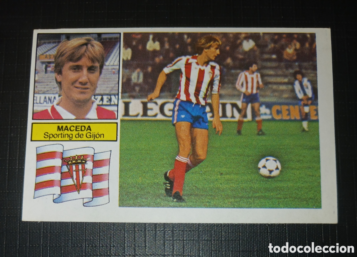 Cromos de f&uacute;tbol: Cromo Maceda Sporting de Gij&oacute;n Ed. Este Liga 1982 1983 82-83 Sin pegar, nunca pegado