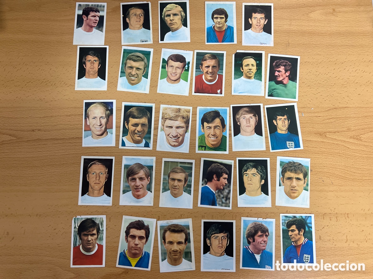 Cromos de f&uacute;tbol: 1970 Mundial M&eacute;xico Inglaterra 29 cromos FKS despegados