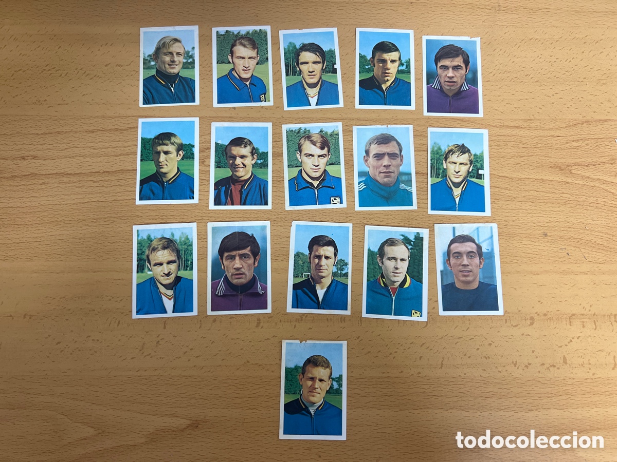 Cromos de f&uacute;tbol: 1970 Mundial Mexico B&eacute;lgica 28 cromos FKS despegados