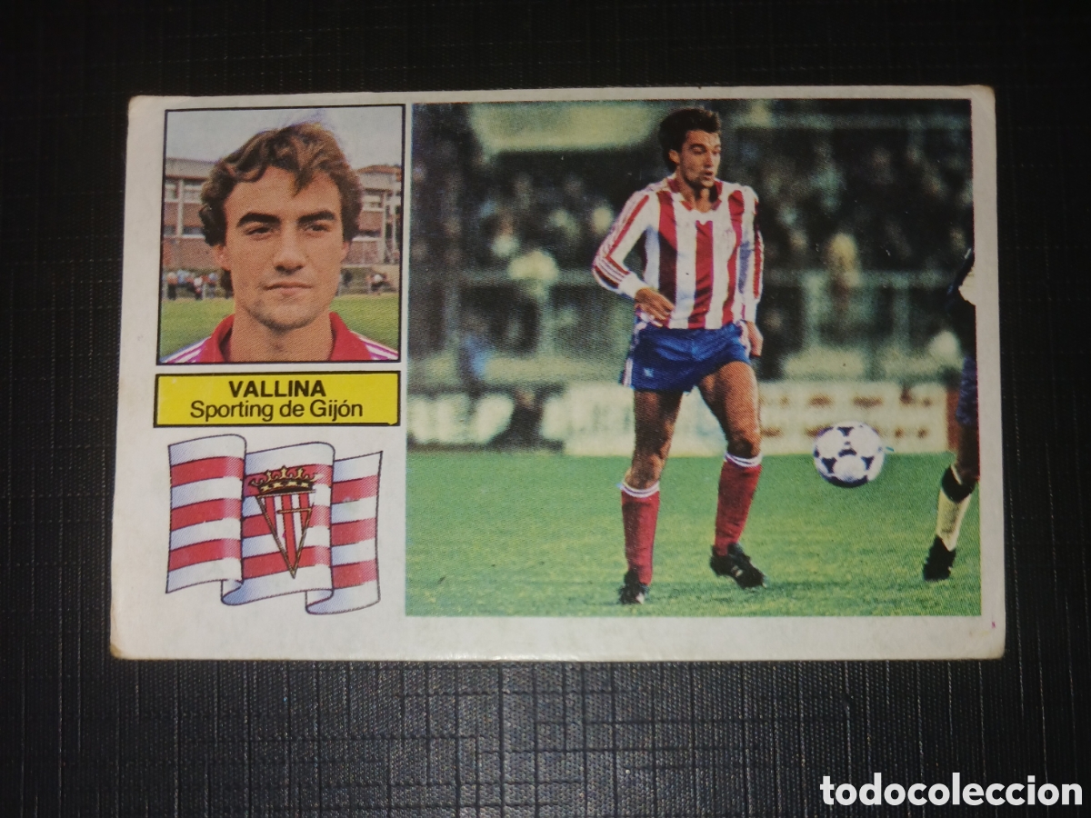 Cromos de f&uacute;tbol: Cromo Vallina Sporting de Gij&oacute;n Baja Ed. Este Liga 1982 1983 82-83 Sin pegar, nunca pegado