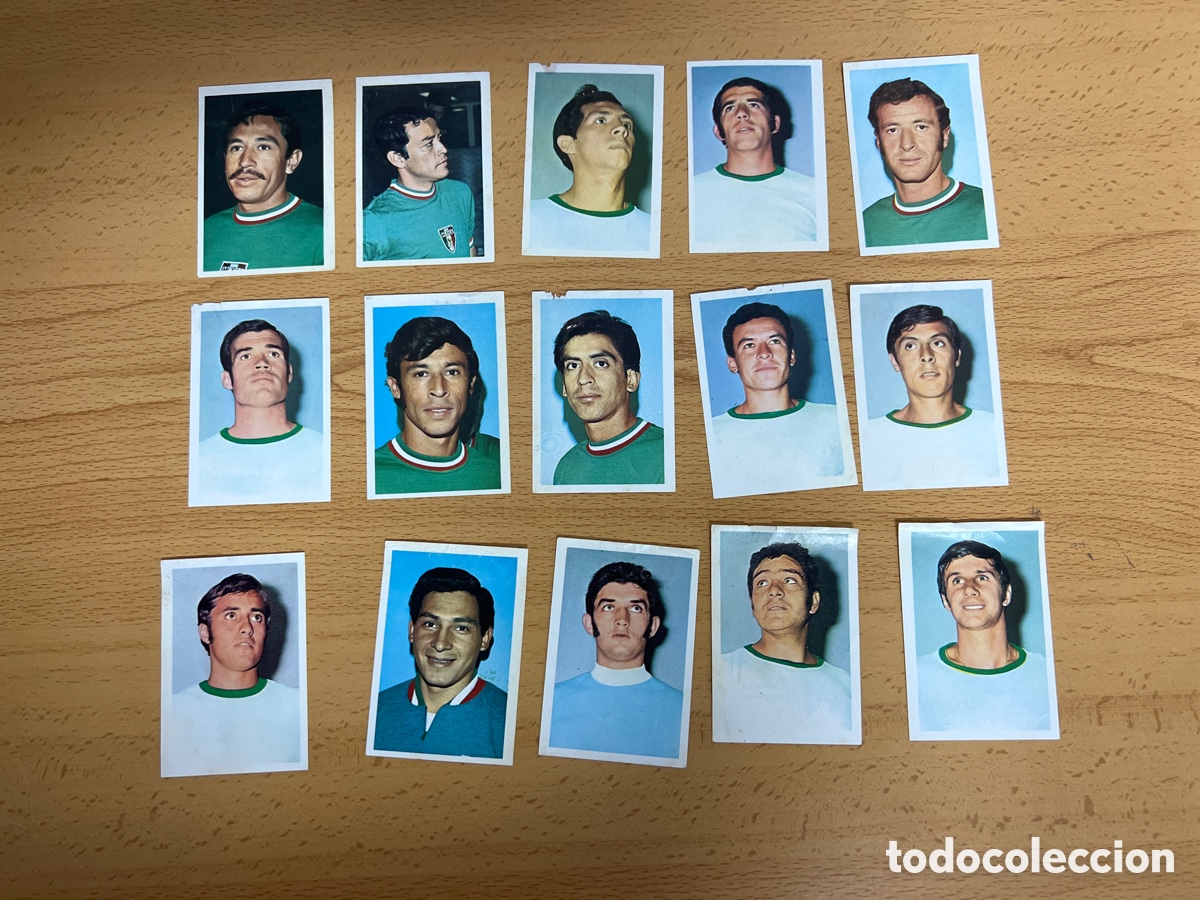 Figurine di Calcio: 1970 MUNDIAL MEXICO MEXICO 15 CROMOS FKS DESPEGADOS