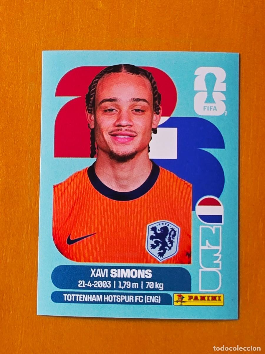 Cromos de f&uacute;tbol: NED 15 Xavi Simons, Pa&iacute;ses Bajos Holanda, Panini FIFA World Cup Mundial 2026 Sticker
