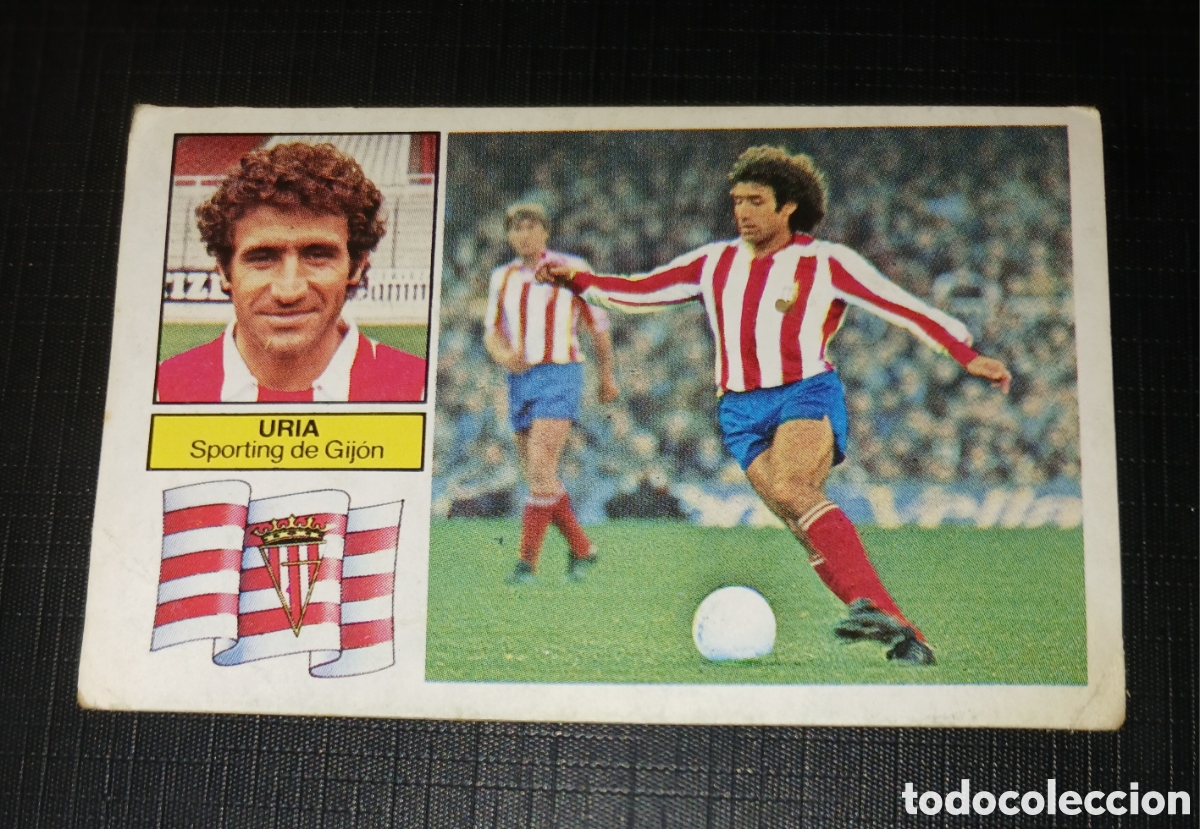 Cromos de f&uacute;tbol: Cromo Uria Sporting de Gij&oacute;n Ed. Este Liga 1982 1983 82-83 Sin pegar, nunca pegado