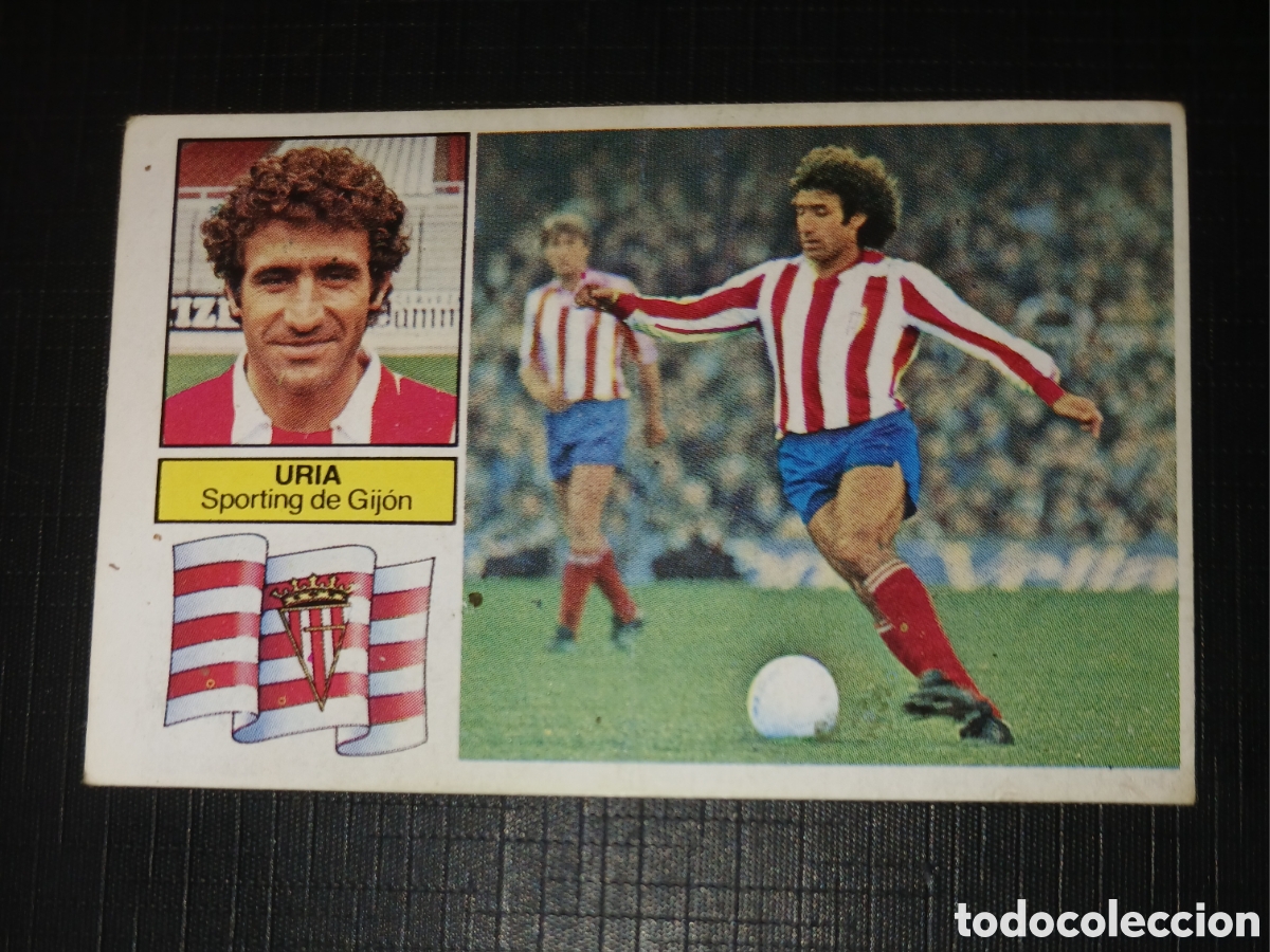 Cromos de f&uacute;tbol: Cromo Uria Sporting de Gij&oacute;n Ed. Este Liga 1982 1983 82-83 Sin pegar, nunca pegado