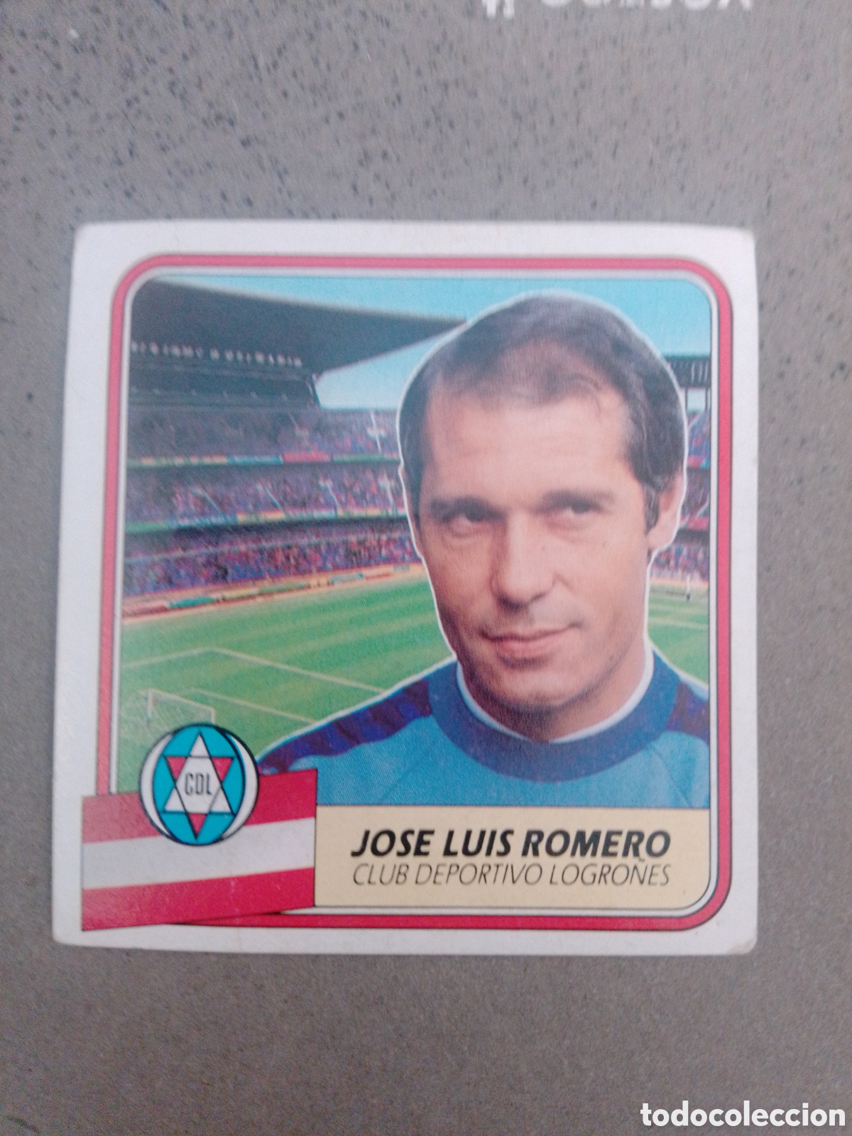 Cromos de f&uacute;tbol: JOSE LUIS ROMERO LOGRO&Ntilde;ES 1989-90 ESTE SIN PEGAR
