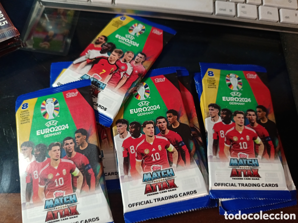 Cartes &agrave; collectionner de Football: 10 Sobres Topps Match Attax Euro 2024