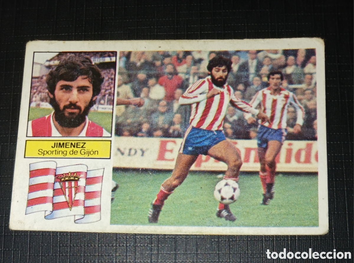 Cromos de Futebol: Cromo Jimenez Sporting de Gij&oacute;n Ed. Este Liga 1982 1983 82-83 Sin pegar, nunca pegado