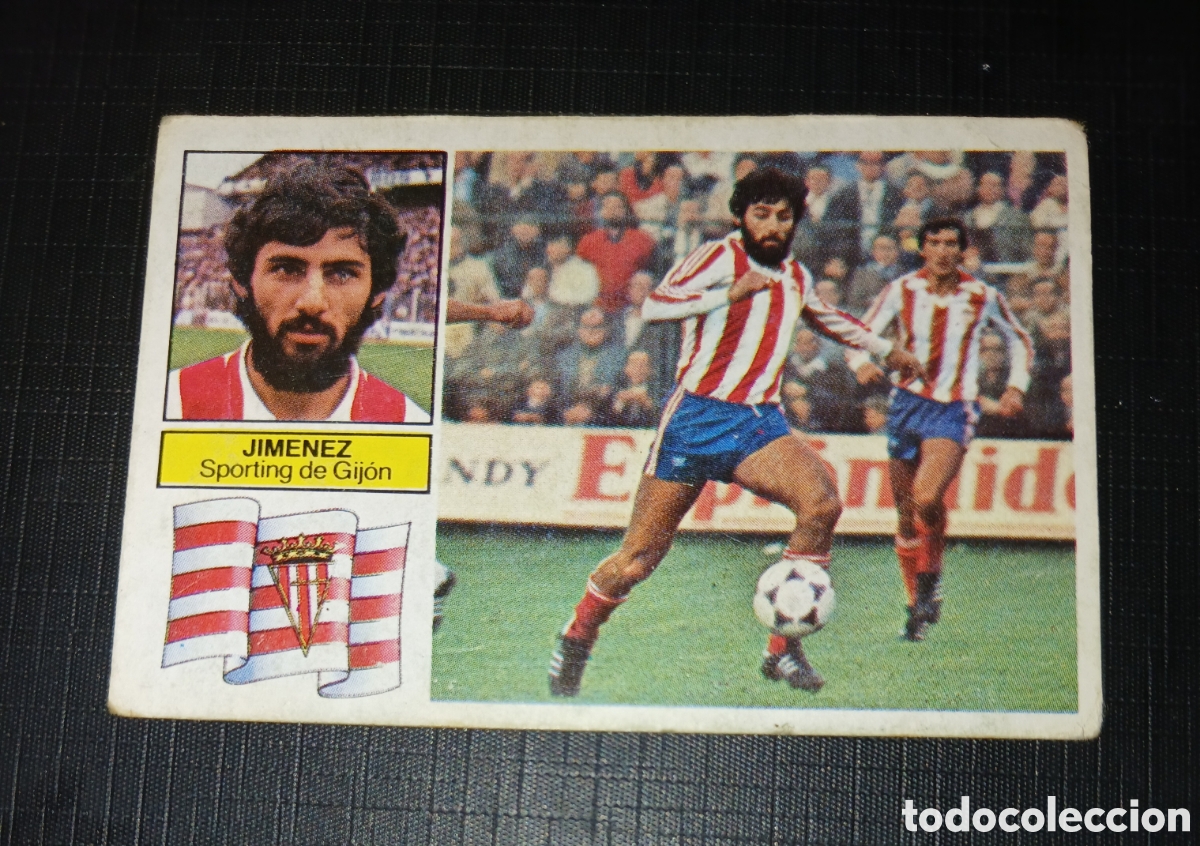 Cromos de Futebol: Cromo Jimenez Sporting de Gij&oacute;n Ed. Este Liga 1982 1983 82-83 Sin pegar, nunca pegado