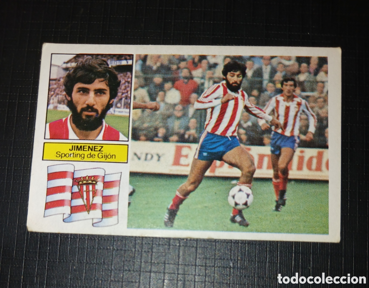 Cromos de f&uacute;tbol: Cromo Jimenez Sporting de Gij&oacute;n Ed. Este Liga 1982 1983 82-83 Sin pegar, nunca pegado