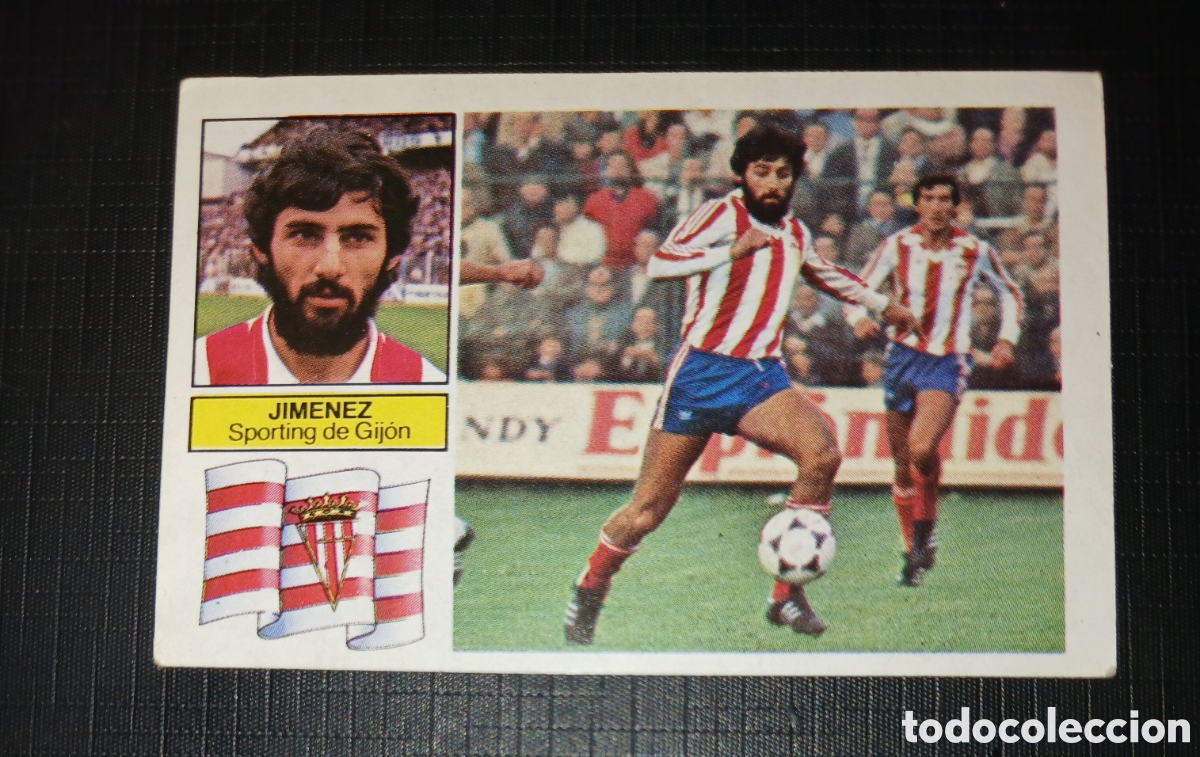 Cromos de f&uacute;tbol: Cromo Jimenez Sporting de Gij&oacute;n Ed. Este Liga 1982 1983 82-83 Sin pegar, nunca pegado