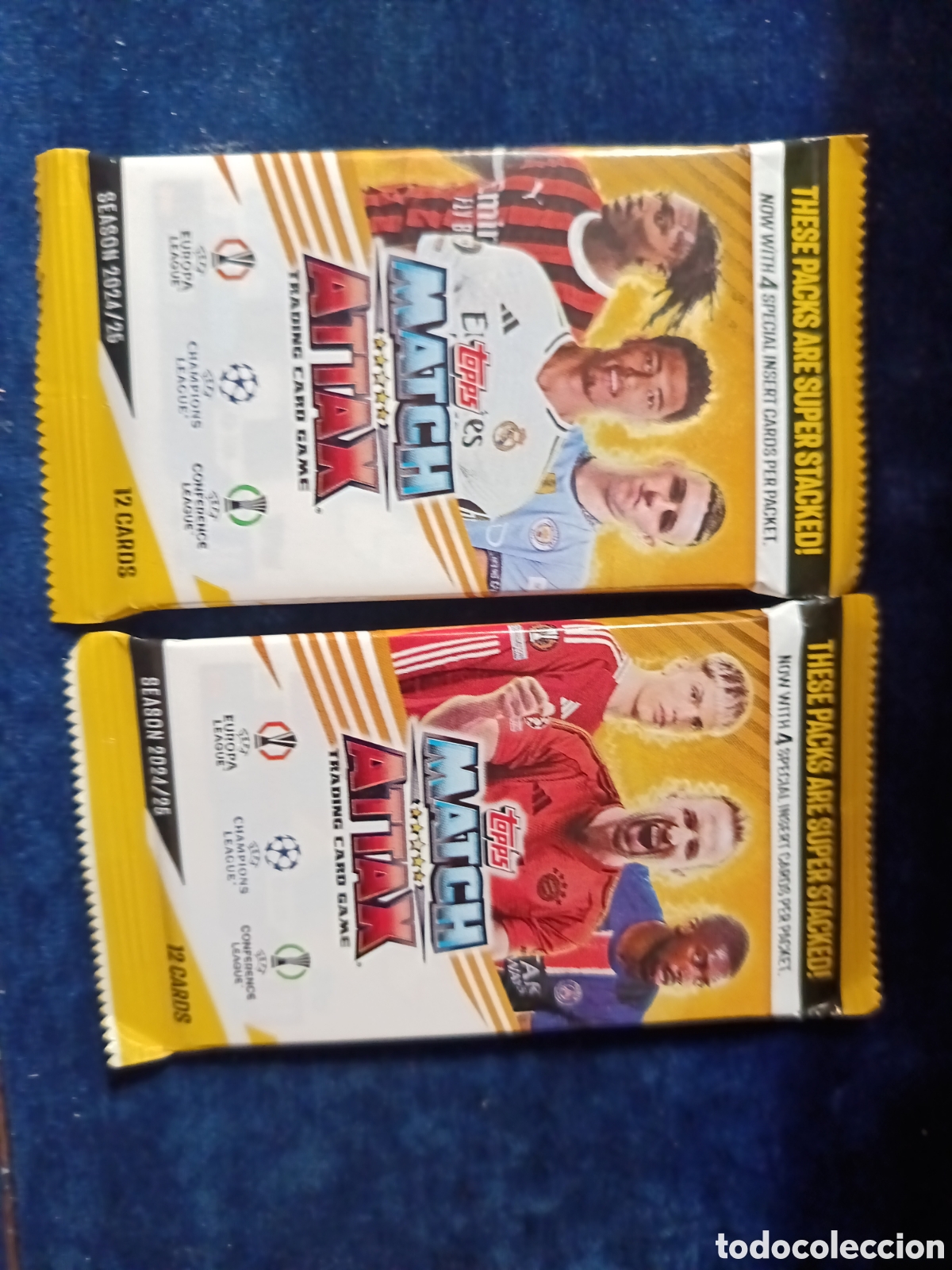 Cromos de f&uacute;tbol: 2 SOBRE sin abrir TOPPS 2024-2025 MATCH ATTAX 24-25 KANE BAYERN GARNACHO MANCHESTER DEMBELE PSG