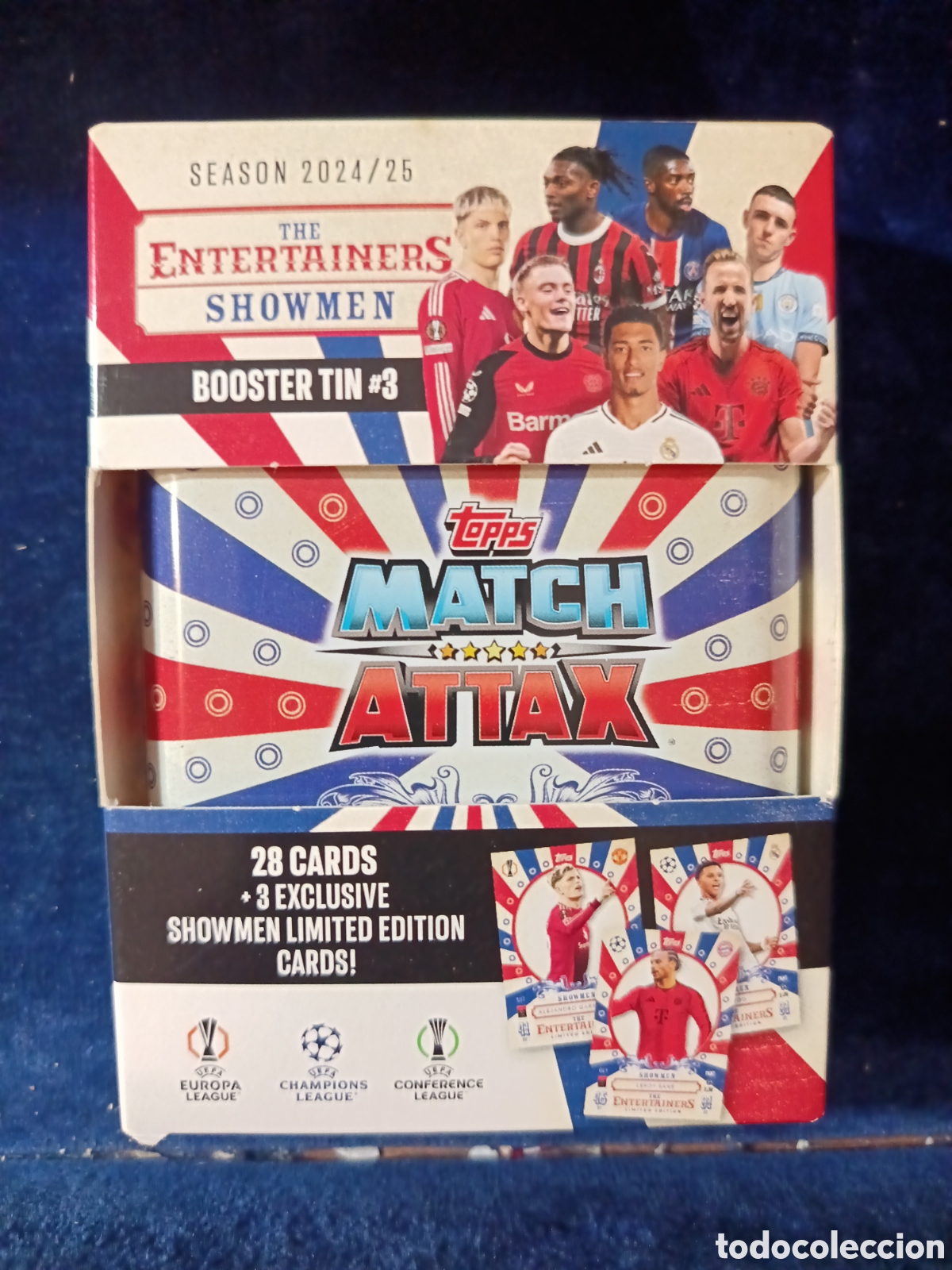 Cromos de f&uacute;tbol: caja de cartas coleccionables de f&uacute;tbol Topps Match Attax de la temporada 2024/25