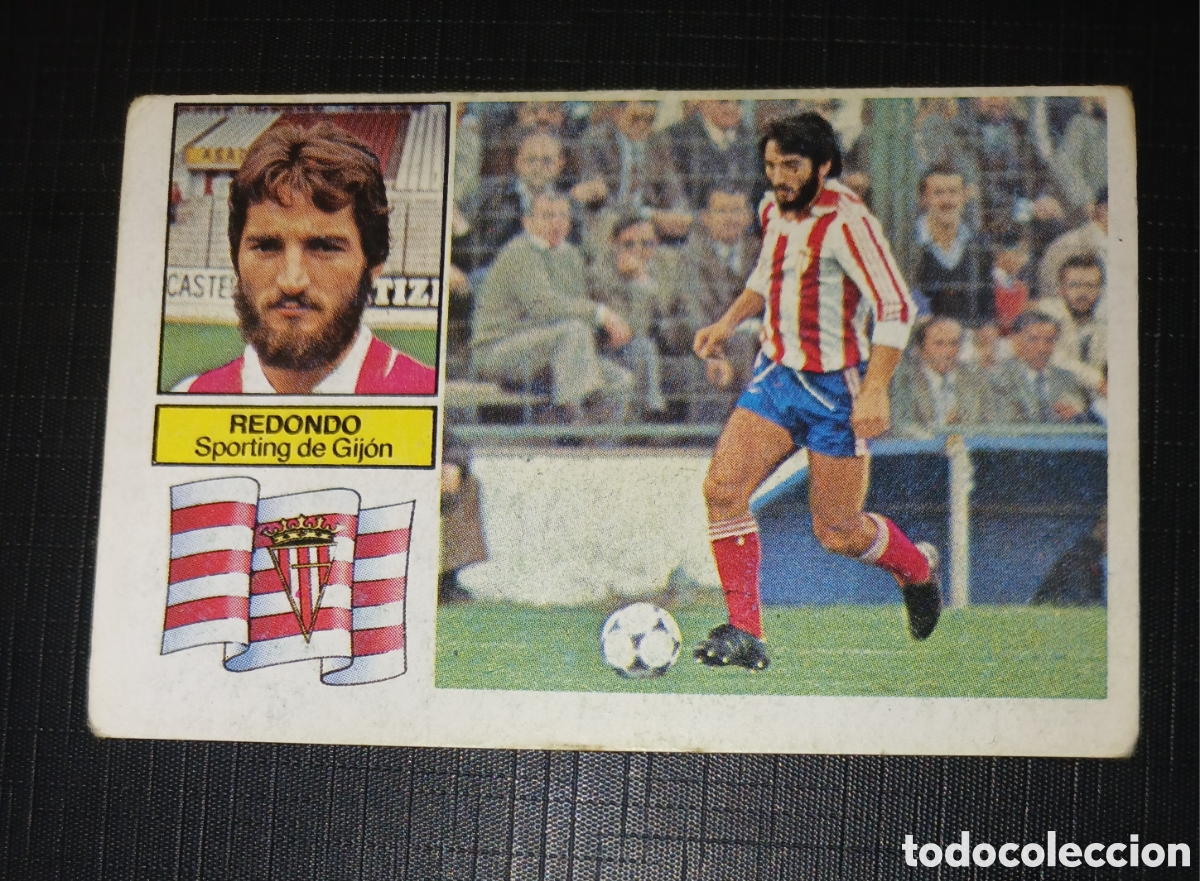 Cromos de f&uacute;tbol: Cromo Redondo Sporting de Gij&oacute;n Ed. Este Liga 1982 1983 82-83 Sin pegar, nunca pegado