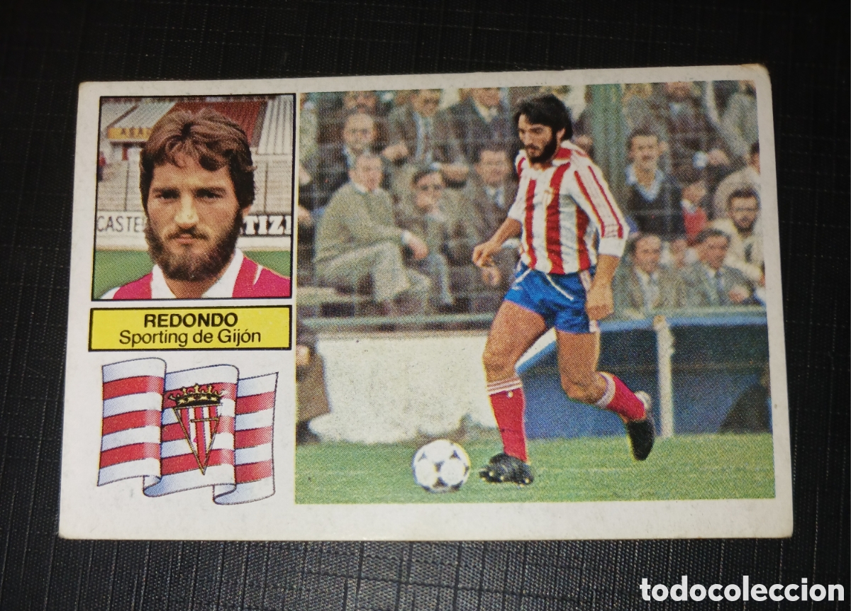 Cromos de f&uacute;tbol: Cromo Redondo Sporting de Gij&oacute;n Ed. Este Liga 1982 1983 82-83 Sin pegar, nunca pegado
