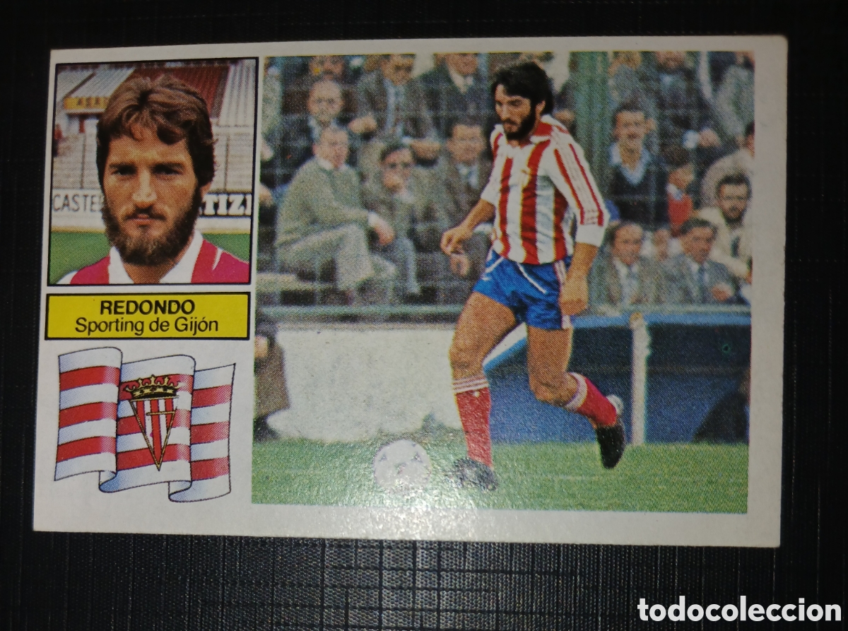 Cromos de f&uacute;tbol: Cromo Redondo Sporting de Gij&oacute;n Ed. Este Liga 1982 1983 82-83 Sin pegar, nunca pegado