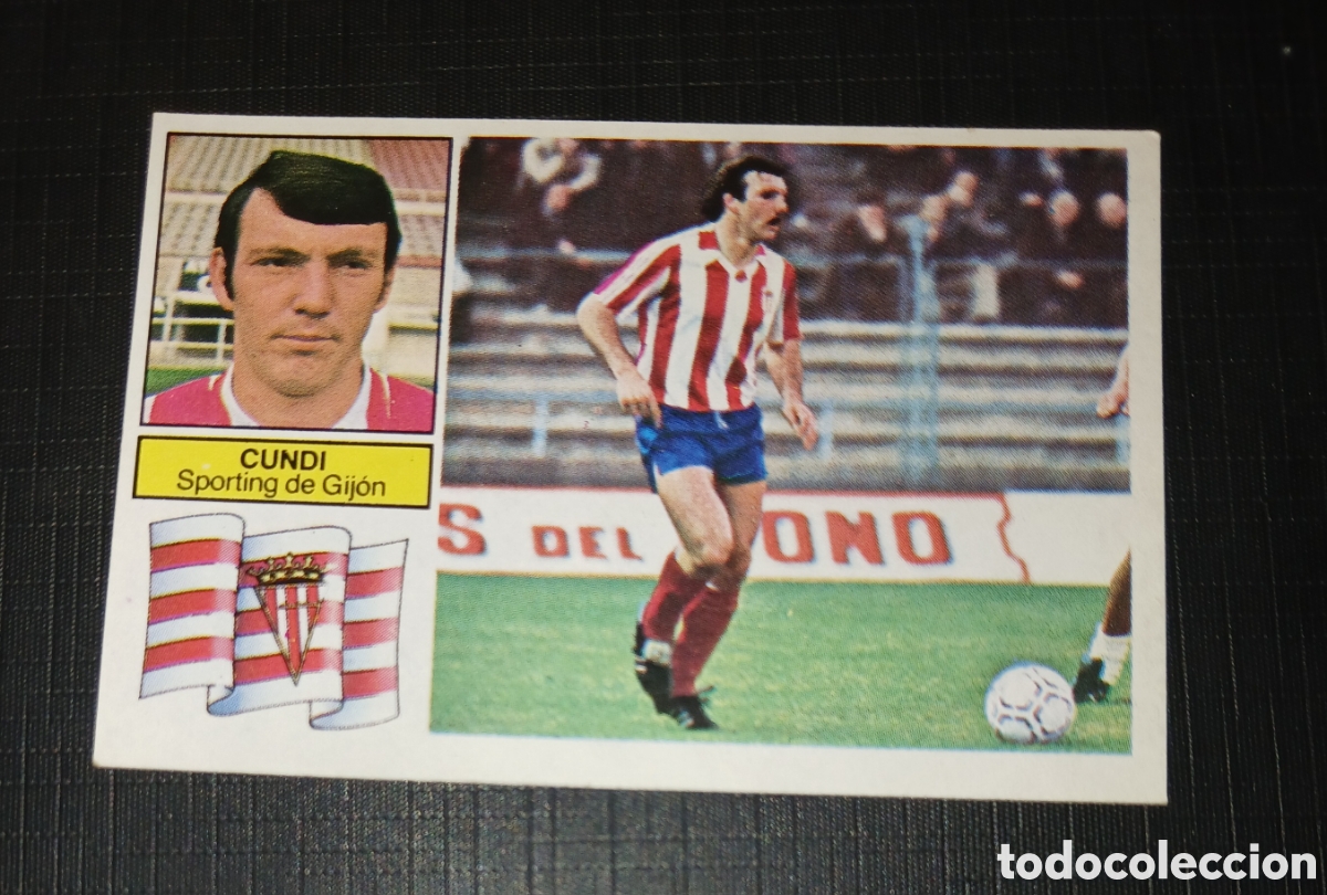 Cromos de f&uacute;tbol: Cromo Cundi Sporting de Gij&oacute;n Ed. Este Liga 1982 1983 82-83 Sin pegar, nunca pegado