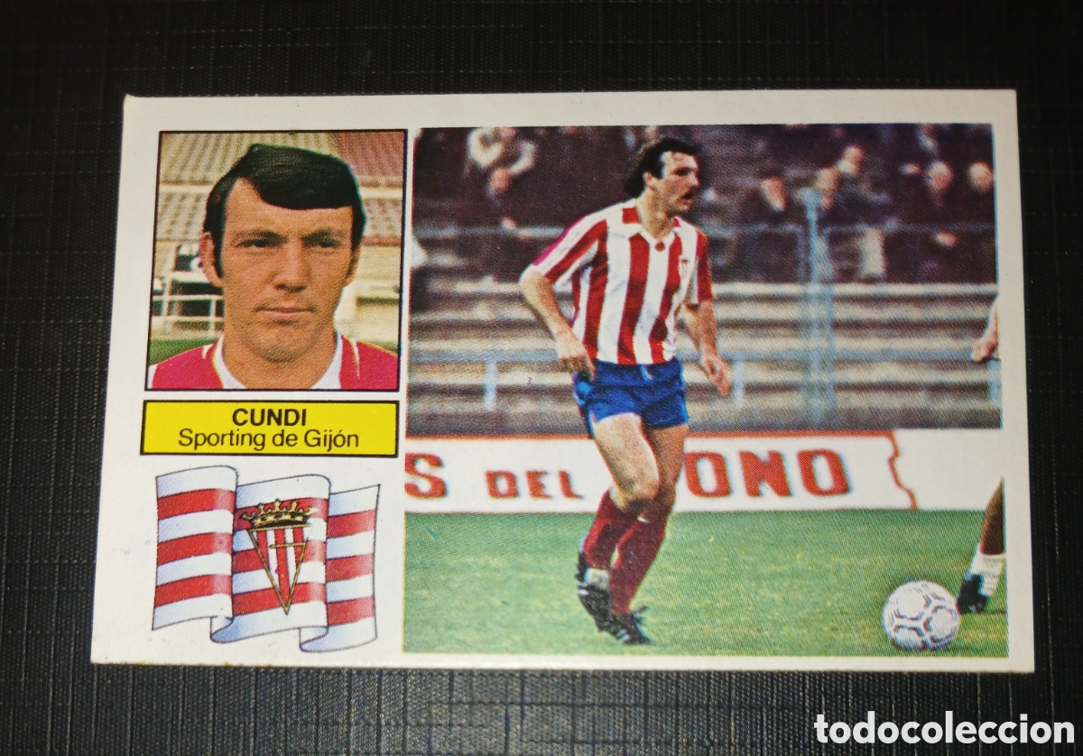 Cromos de f&uacute;tbol: Cromo Cundi Sporting de Gij&oacute;n Ed. Este Liga 1982 1983 82-83 Sin pegar, nunca pegado