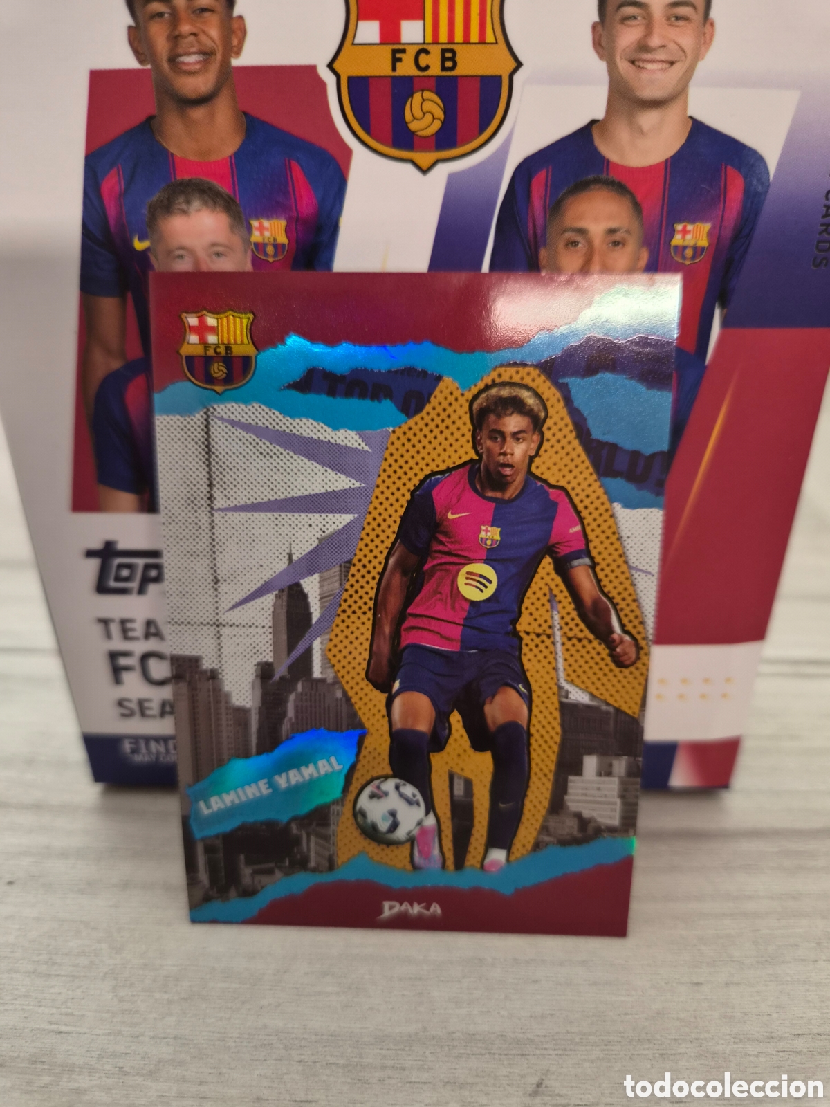 Cromos de f&uacute;tbol: Lamine Yamal #/149 &rdquo;Downtown&rdquo; Daka 2024/25
