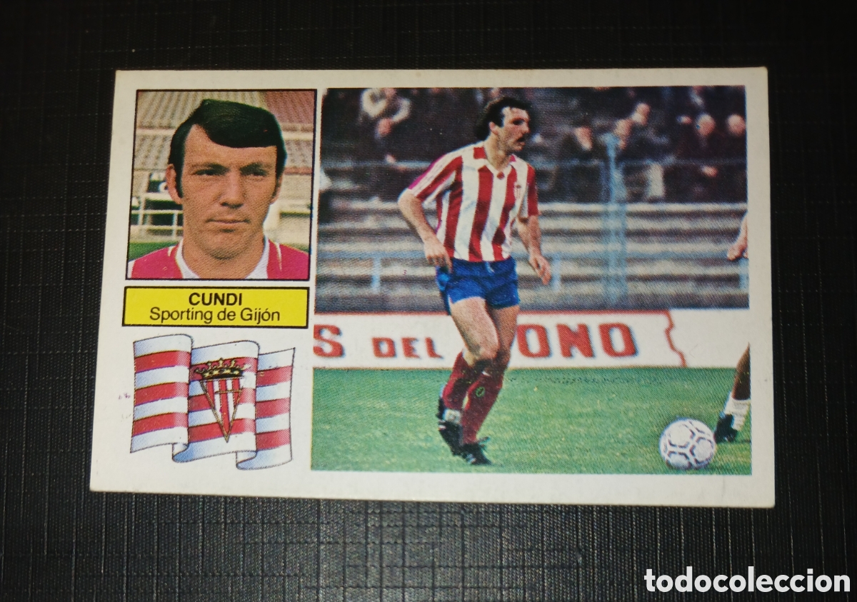 Cromos de f&uacute;tbol: Cromo Cundi Sporting de Gij&oacute;n Ed. Este Liga 1982 1983 82-83 Sin pegar, nunca pegado