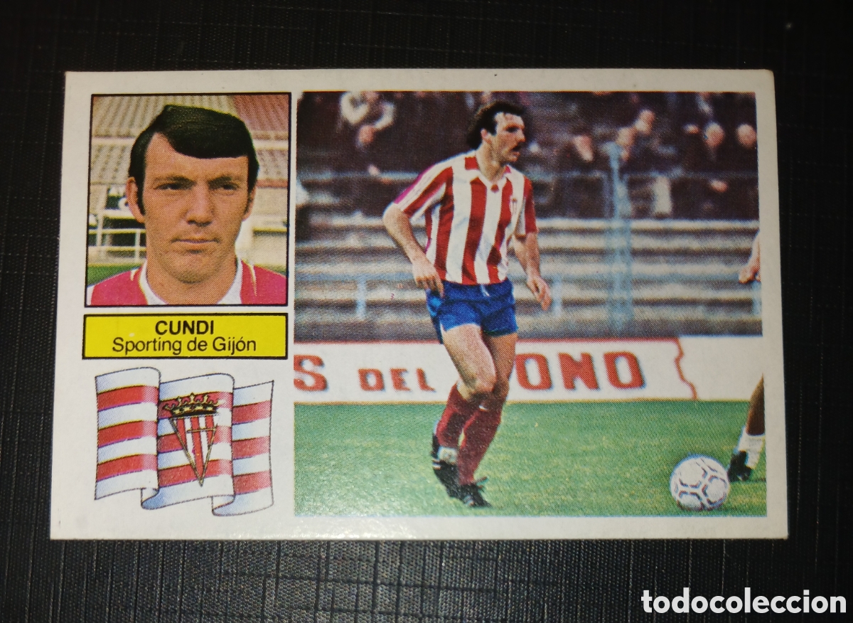 Cromos de f&uacute;tbol: Cromo Cundi Sporting de Gij&oacute;n Ed. Este Liga 1982 1983 82-83 Sin pegar, nunca pegado