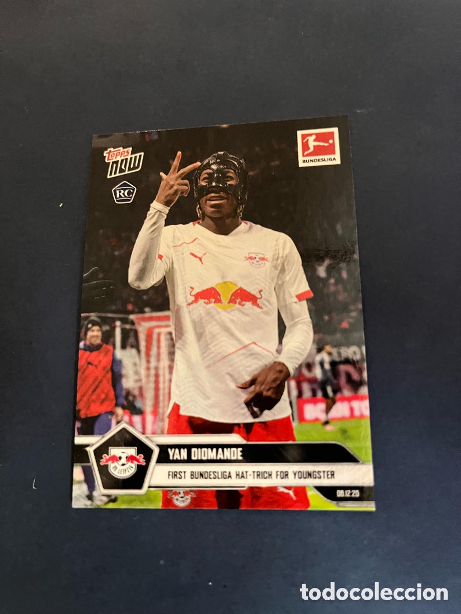 Cromos de f&uacute;tbol: Yan Diomande Card 25/26 Rookie Topps Bundesliga
