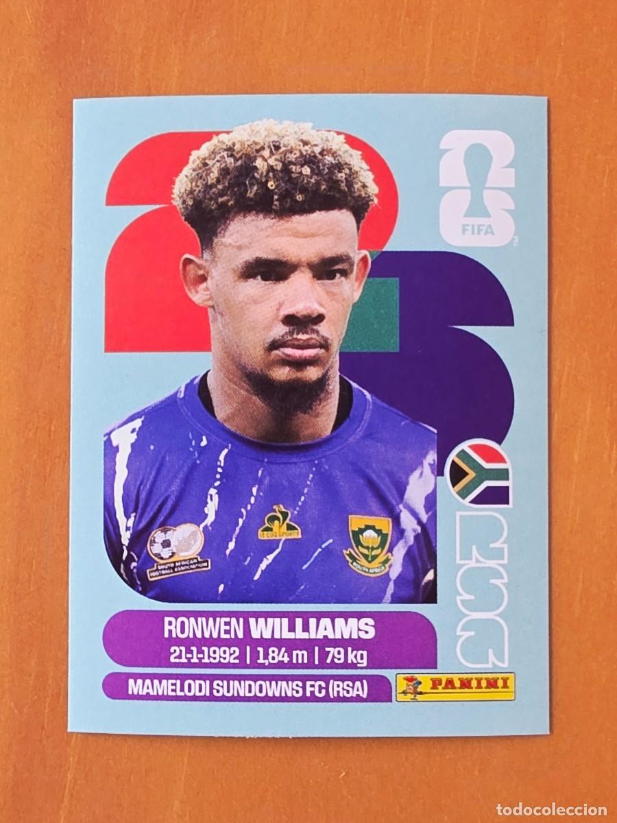 Cromos de f&uacute;tbol: RSA 2 Ronwen Williams, Sud&aacute;frica, Panini FIFA World Cup Mundial 2026 Sticker