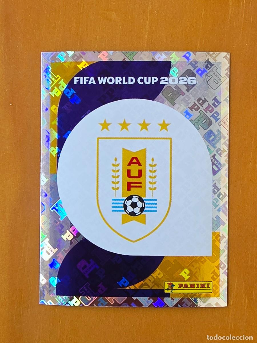 Cromos de f&uacute;tbol: URU 1 Escudo logo emblema Uruguay, Panini FIFA World Cup Mundial 2026 Sticker