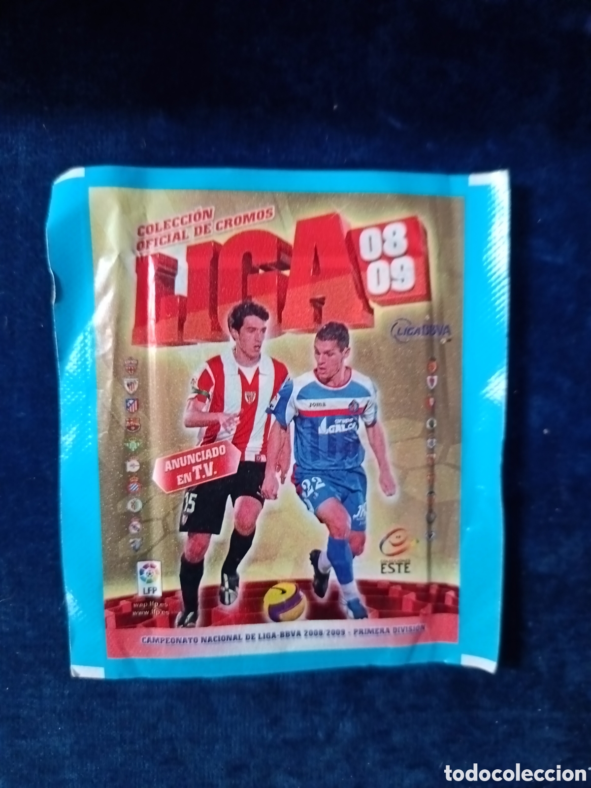 Cromos de f&uacute;tbol: SOBRE SIN ABRIR TEMPORADA LIGA ESTE 2008 2009 08 09 PANINI ALBUM