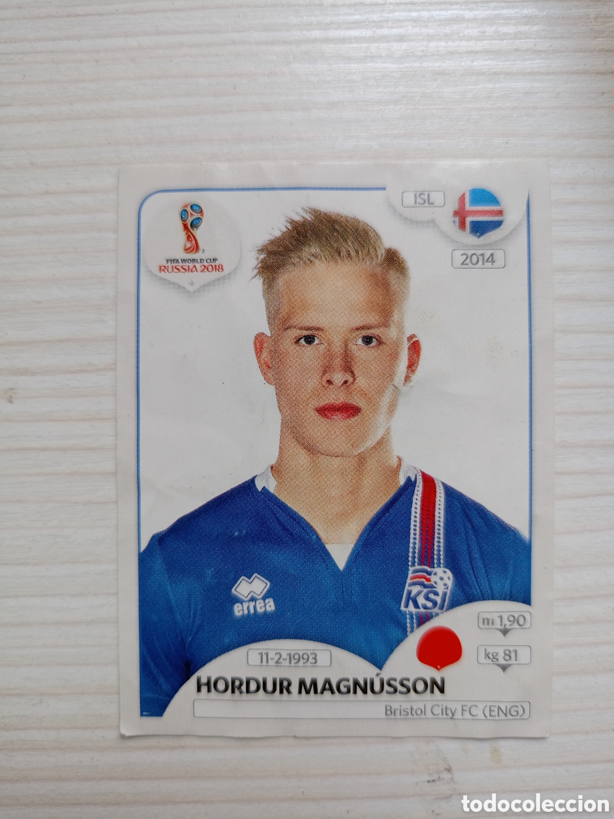 Cromos de f&uacute;tbol: MUNDIAL DE RUSIA WORLD 2018 18 PANINI N&ordm;300 300 HORDUR MAGNUSSON ISLANDIA