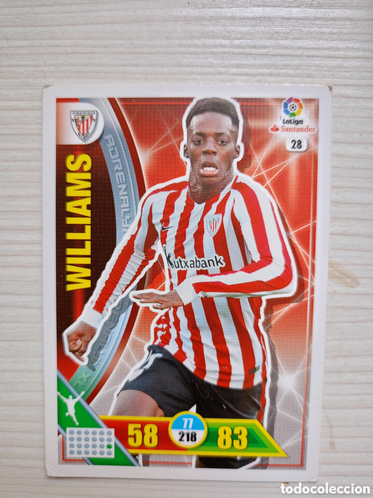 Cromos de f&uacute;tbol: ADRENALYN 2016 2017 - 28 WILLIAMS - ATHLETIC CLUB DE BILBAO - 16 17