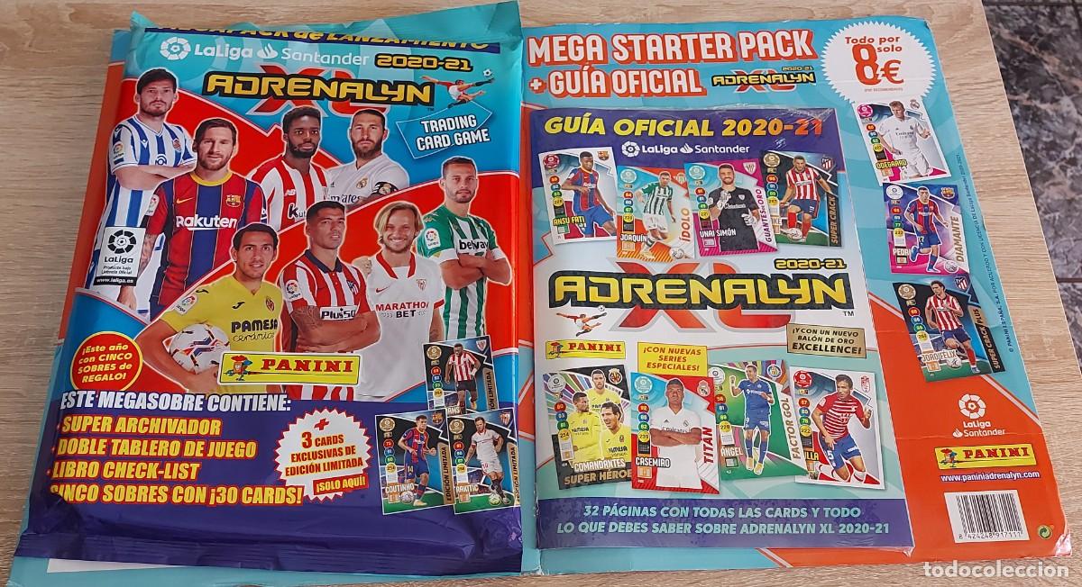 Cromos de f&uacute;tbol: MEGA STARTER PACK ADRENALYN 2020 2021 PRECINTADO 3 CARDS LIMITED y guia