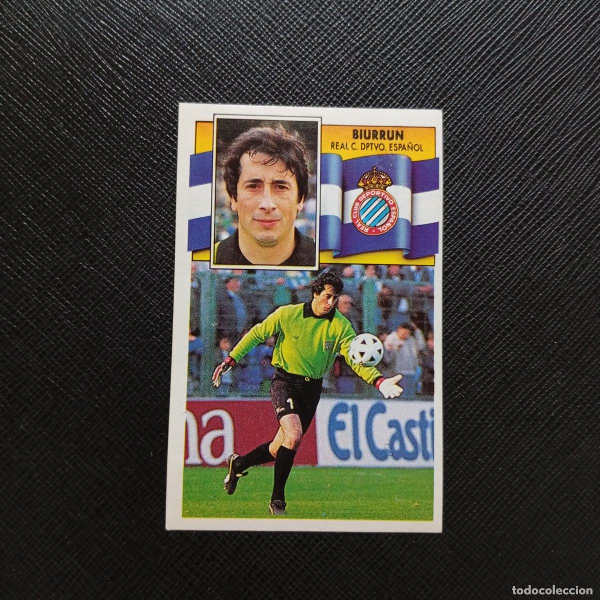 Cromos de f&uacute;tbol: BIURRUN ESPA&Ntilde;OL ESTE 1990 1991 CROMO FUTBOL LIGA 90 91 - DESPEGADO - A37 PG28