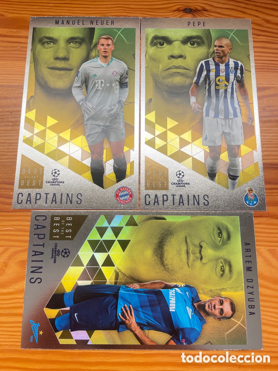 Cromos de f&uacute;tbol: Lote 3 cromos Best of the Best Captains