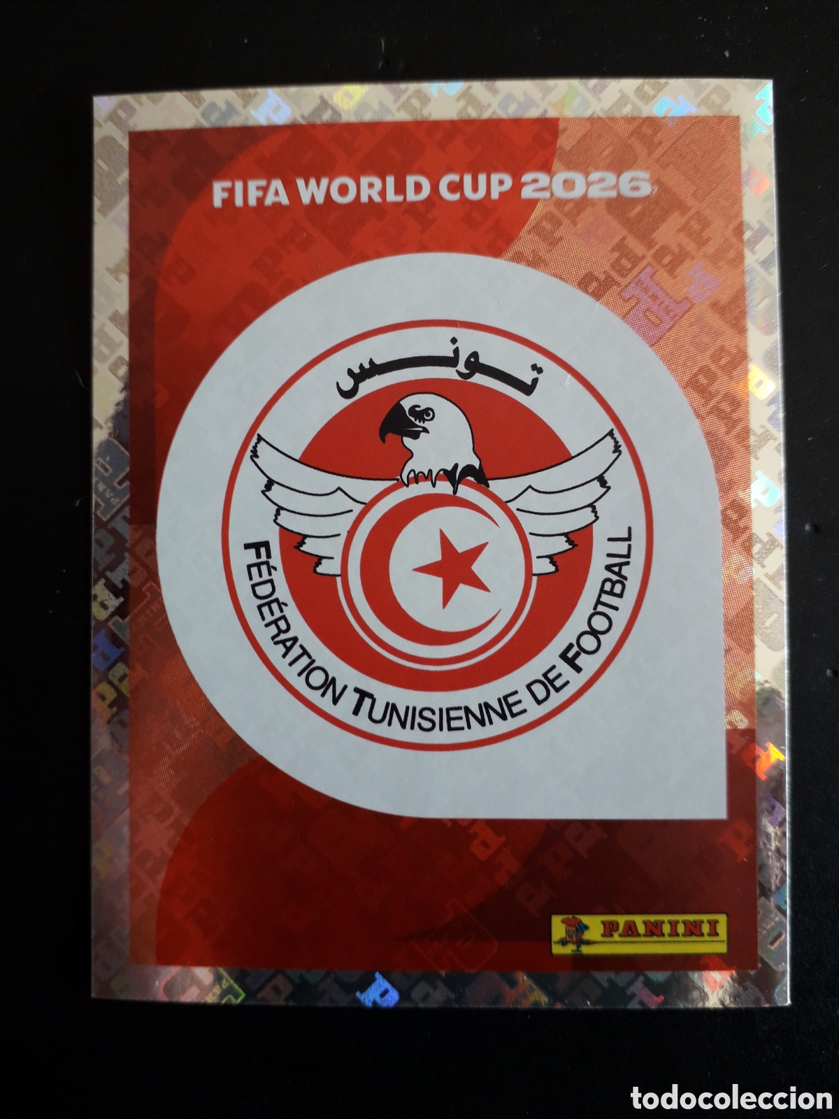 Cromos de f&uacute;tbol: ESCUDO T&Uacute;NEZ TUN 1 MUNDIAL F&Uacute;TBOL 2026 FIFA WORLD CUP PANINI SIN PEGAR PEDIDO M&Iacute;NIMO 3&euro;