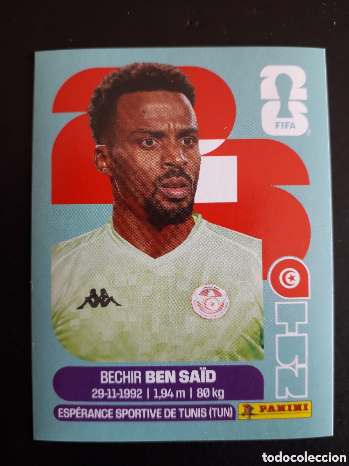 Cromos de f&uacute;tbol: BEN SA&Iuml;D T&Uacute;NEZ TUN 2 MUNDIAL F&Uacute;TBOL 2026 FIFA WORLD CUP PANINI SIN PEGAR PEDIDO M&Iacute;NIMO 3&euro;