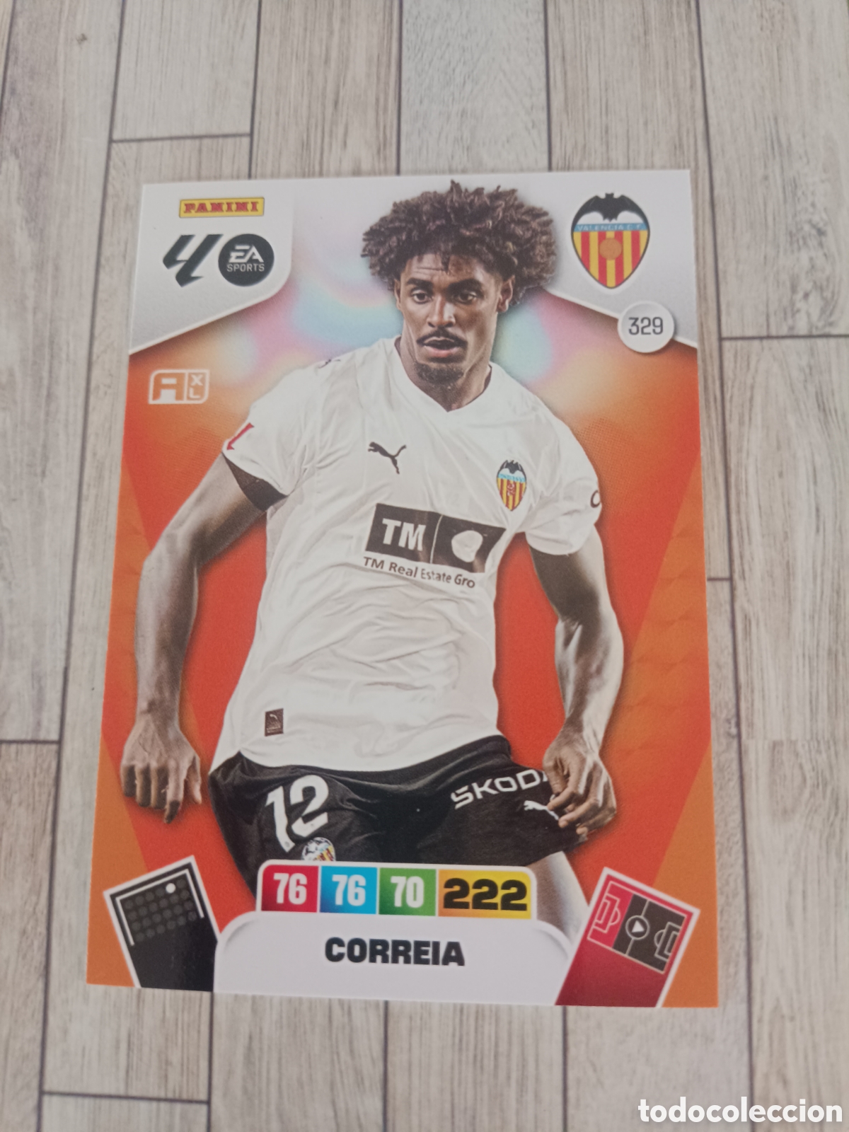 Cromos de f&uacute;tbol: 329 CORREIA VALENCIA ADRENALYN XL LIGA 2025 2026 PANINI 25 26