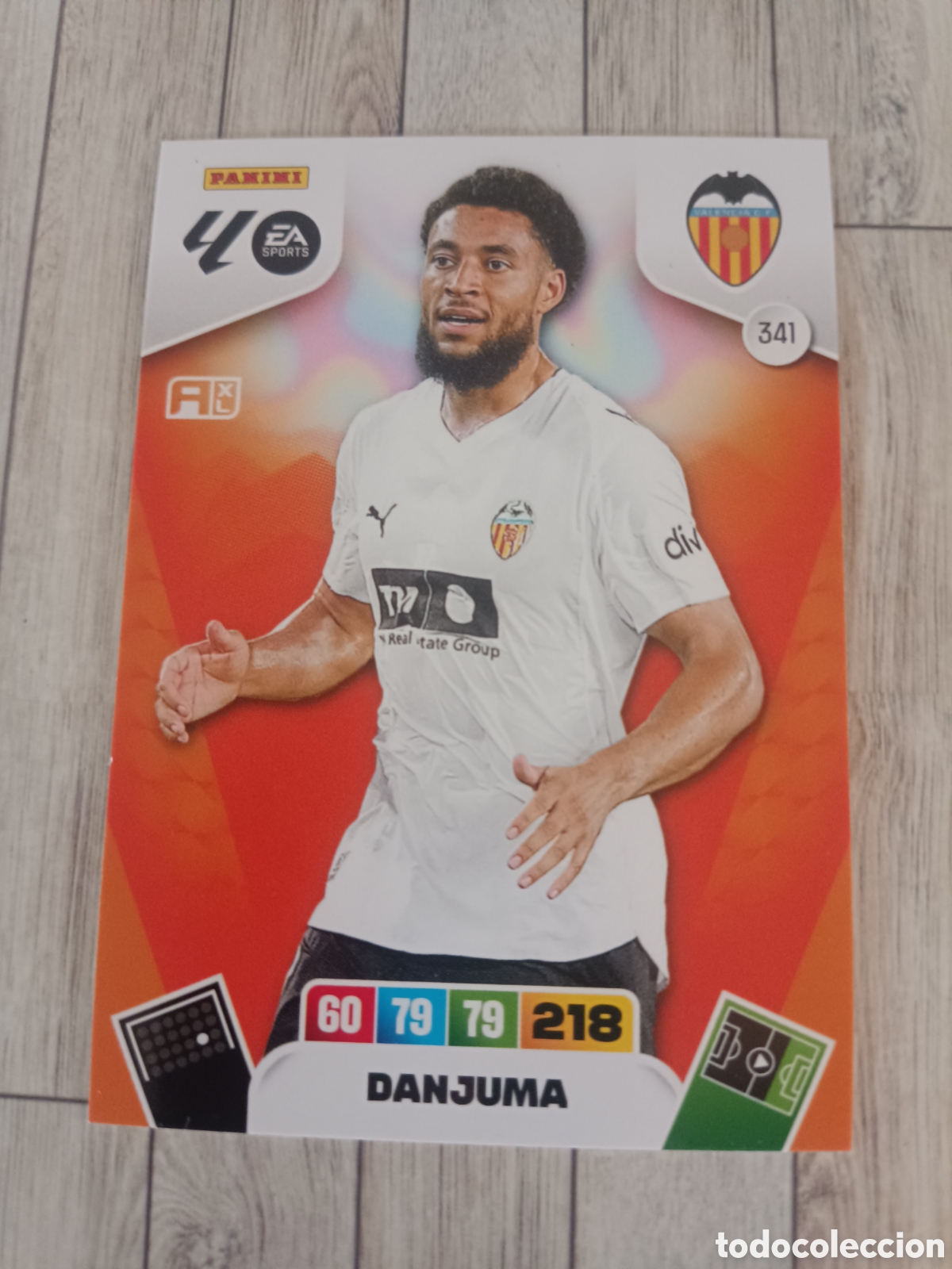 Cromos de f&uacute;tbol: 341 DANJUMA VALENCIA ADRENALYN XL LIGA 2025 2026 PANINI 25 26