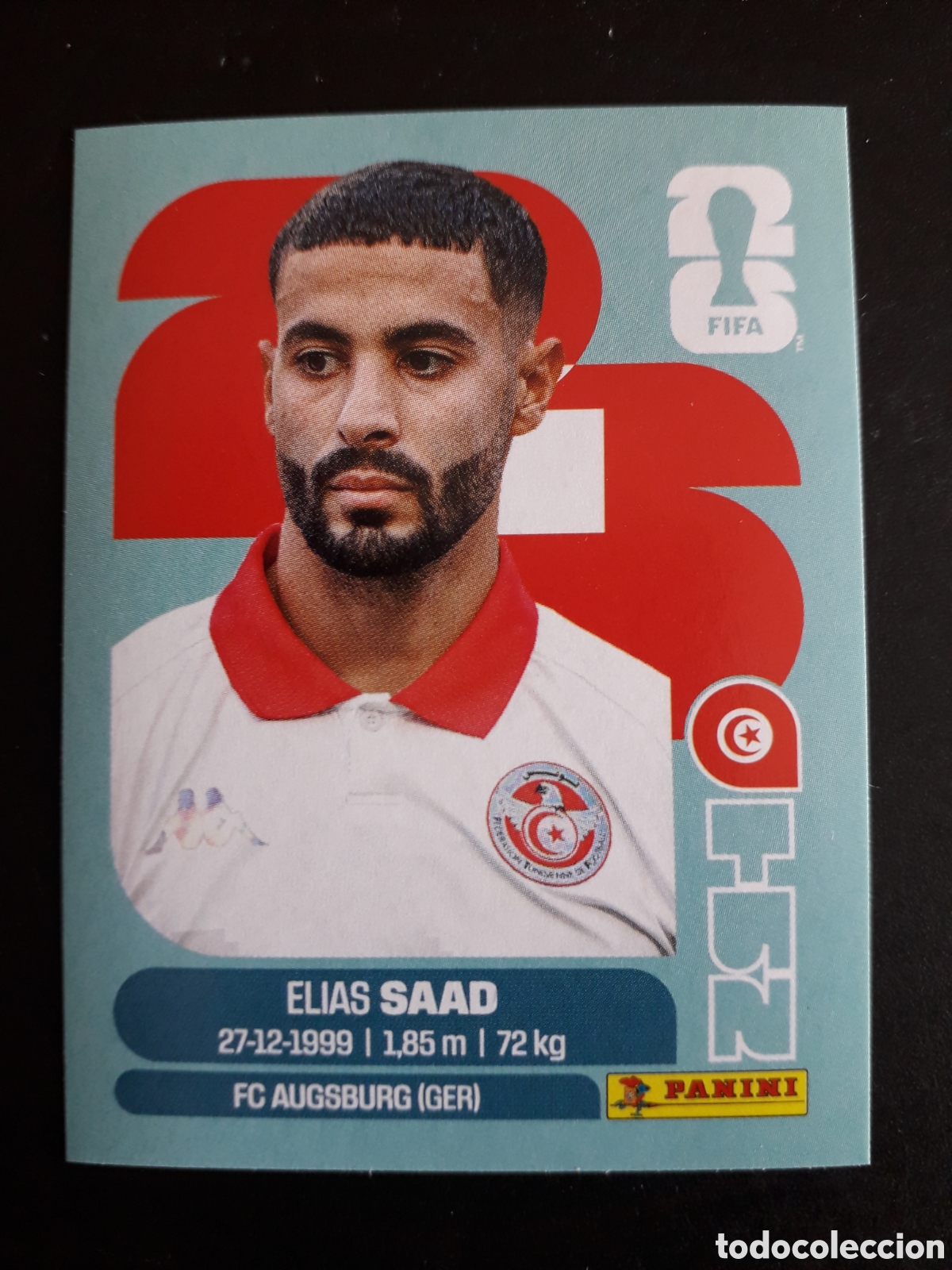 Cromos de f&uacute;tbol: SAAD T&Uacute;NEZ TUN 16 MUNDIAL F&Uacute;TBOL 2026 FIFA WORLD CUP PANINI SIN PEGAR PEDIDO M&Iacute;NIMO 3&euro;