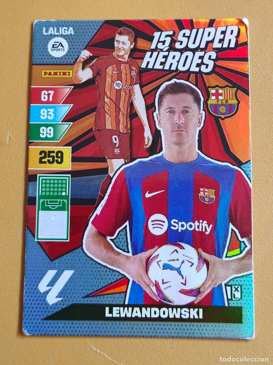 Cromos de f&uacute;tbol: lewandowski, 2023 24 adrenalyn 15 super heroes