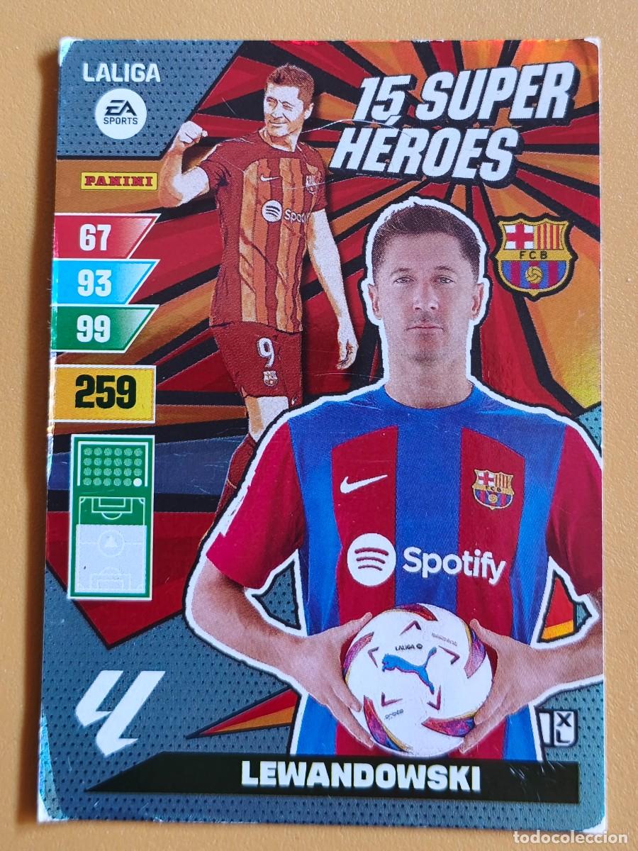 Cromos de f&uacute;tbol: lewandowski, 2023 24 adrenalyn 15 super heroes
