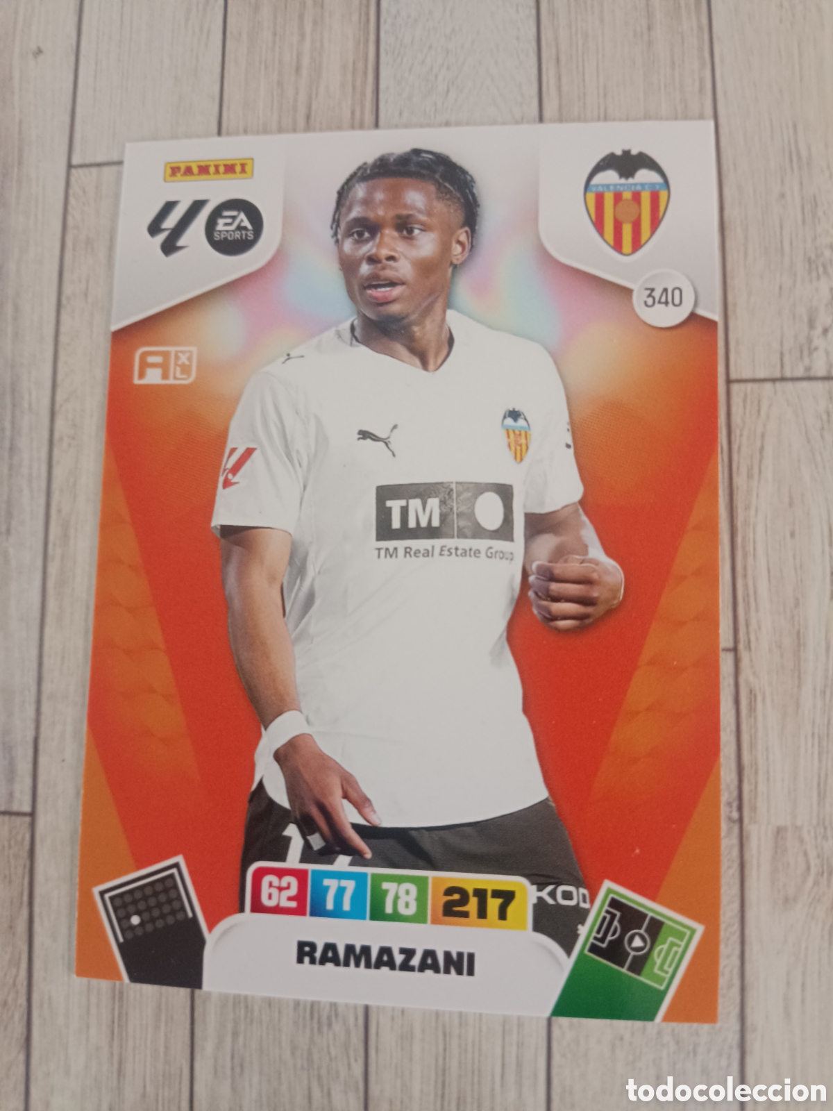 Cromos de f&uacute;tbol: 340 RAMAZANI VALENCIA ADRENALYN XL LIGA 2025 2026 PANINI 25 26