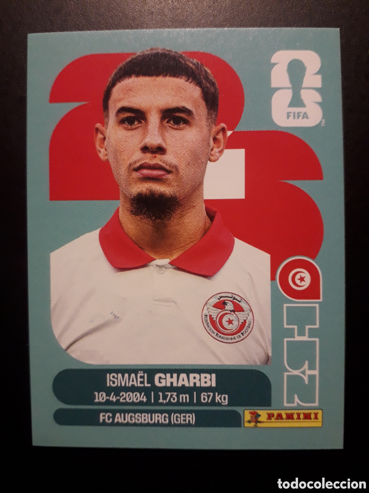Cromos de f&uacute;tbol: GHARBI T&Uacute;NEZ TUN 18 MUNDIAL F&Uacute;TBOL 2026 FIFA WORLD CUP PANINI SIN PEGAR PEDIDO M&Iacute;NIMO 3&euro;