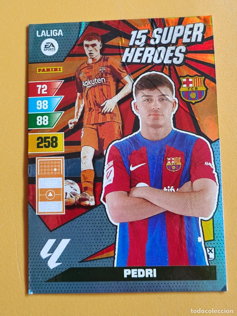 Cromos de f&uacute;tbol: pedri, 2023 24 adrenalyn 15 super heroes
