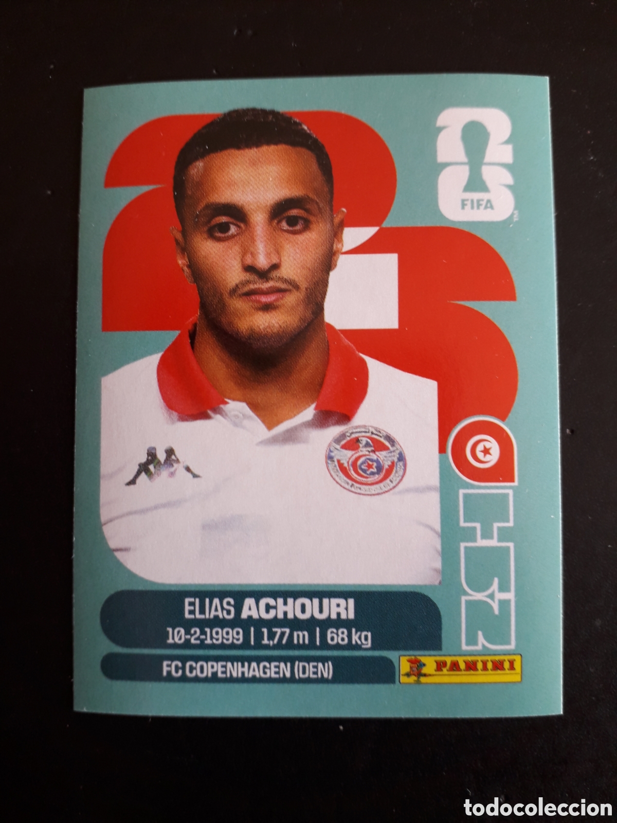 Cromos de f&uacute;tbol: ACHOURI T&Uacute;NEZ TUN 15 MUNDIAL F&Uacute;TBOL 2026 FIFA WORLD CUP PANINI SIN PEGAR PEDIDO M&Iacute;NIMO 3&euro;