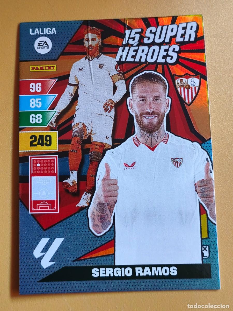 Cromos de f&uacute;tbol: sergio ramos, 2023 24 adrenalyn 15 super heroes