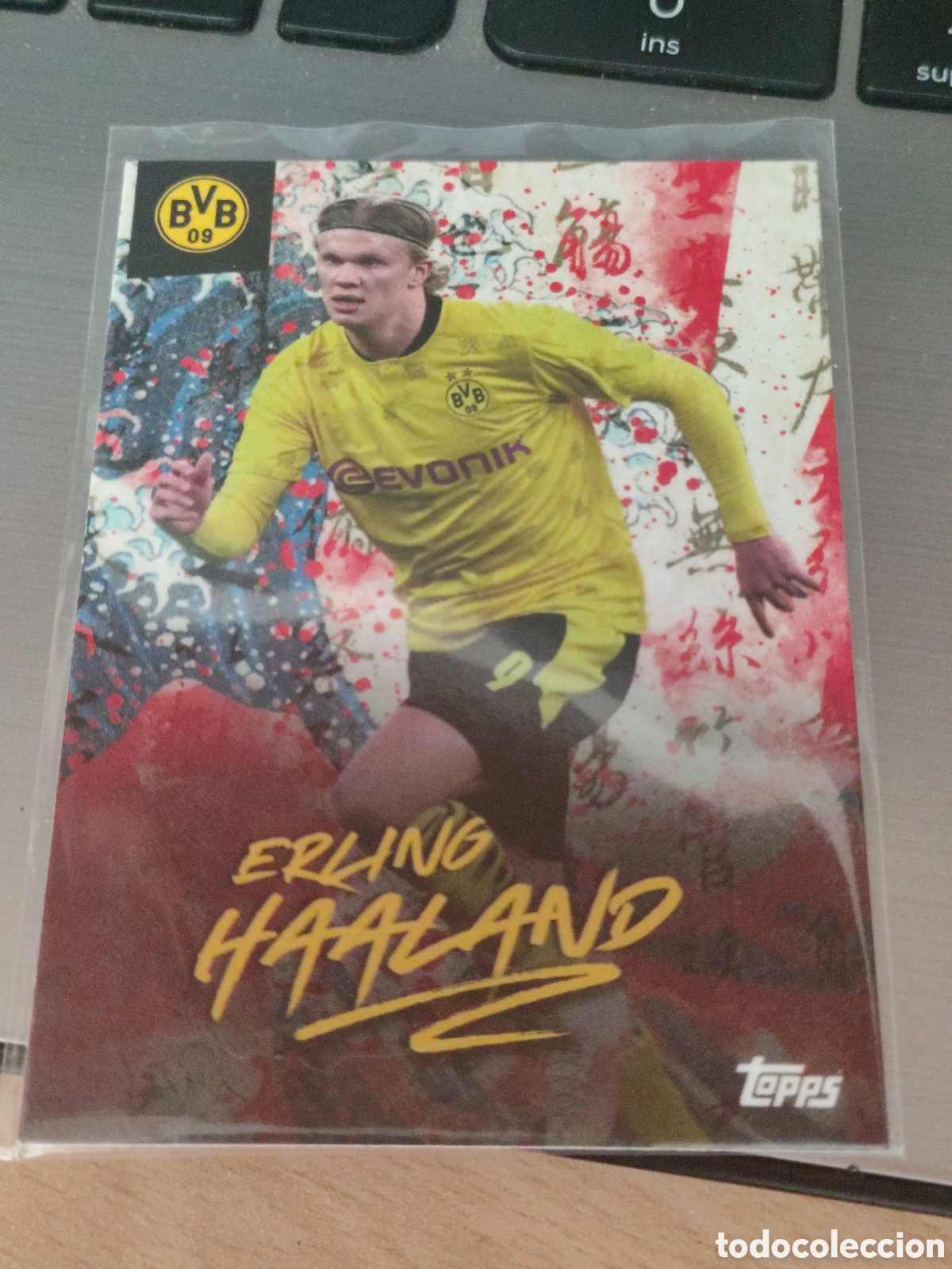 Cromos de f&uacute;tbol: Erling Haaland - Topps Black and Yellow Summer Tour Dortmund - Topps