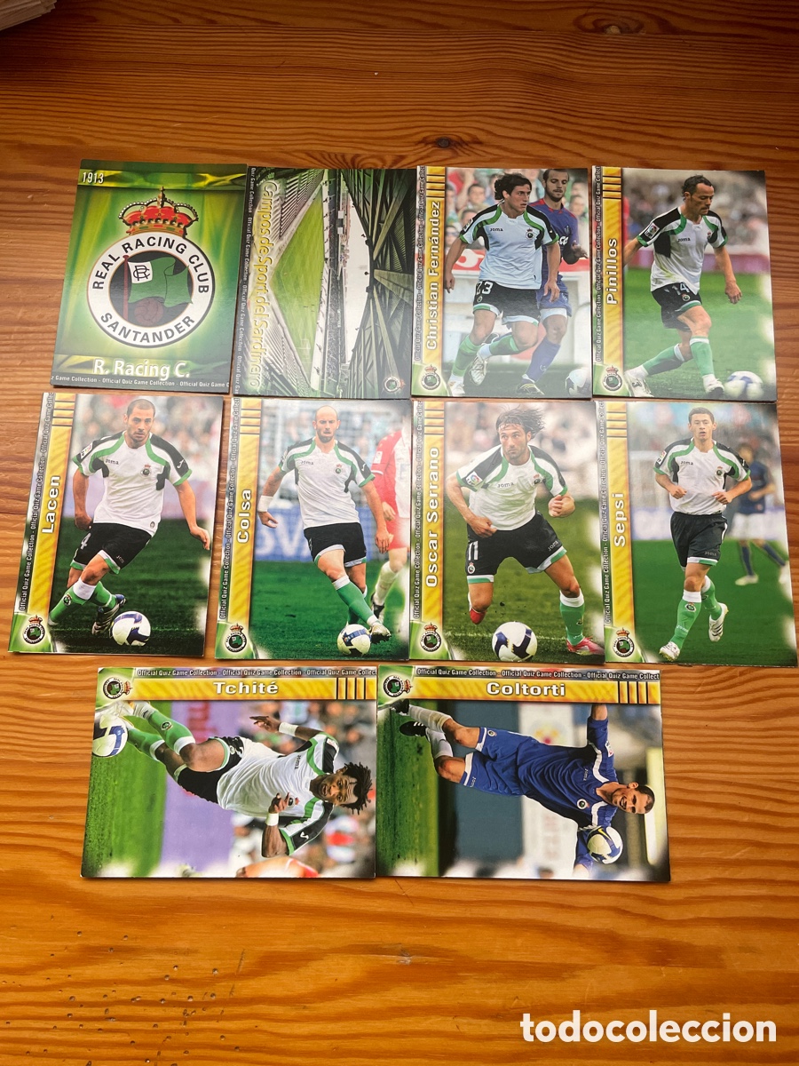 Cromos de f&uacute;tbol: Racing de Santander mundicromo 2010 lote 10 cromos