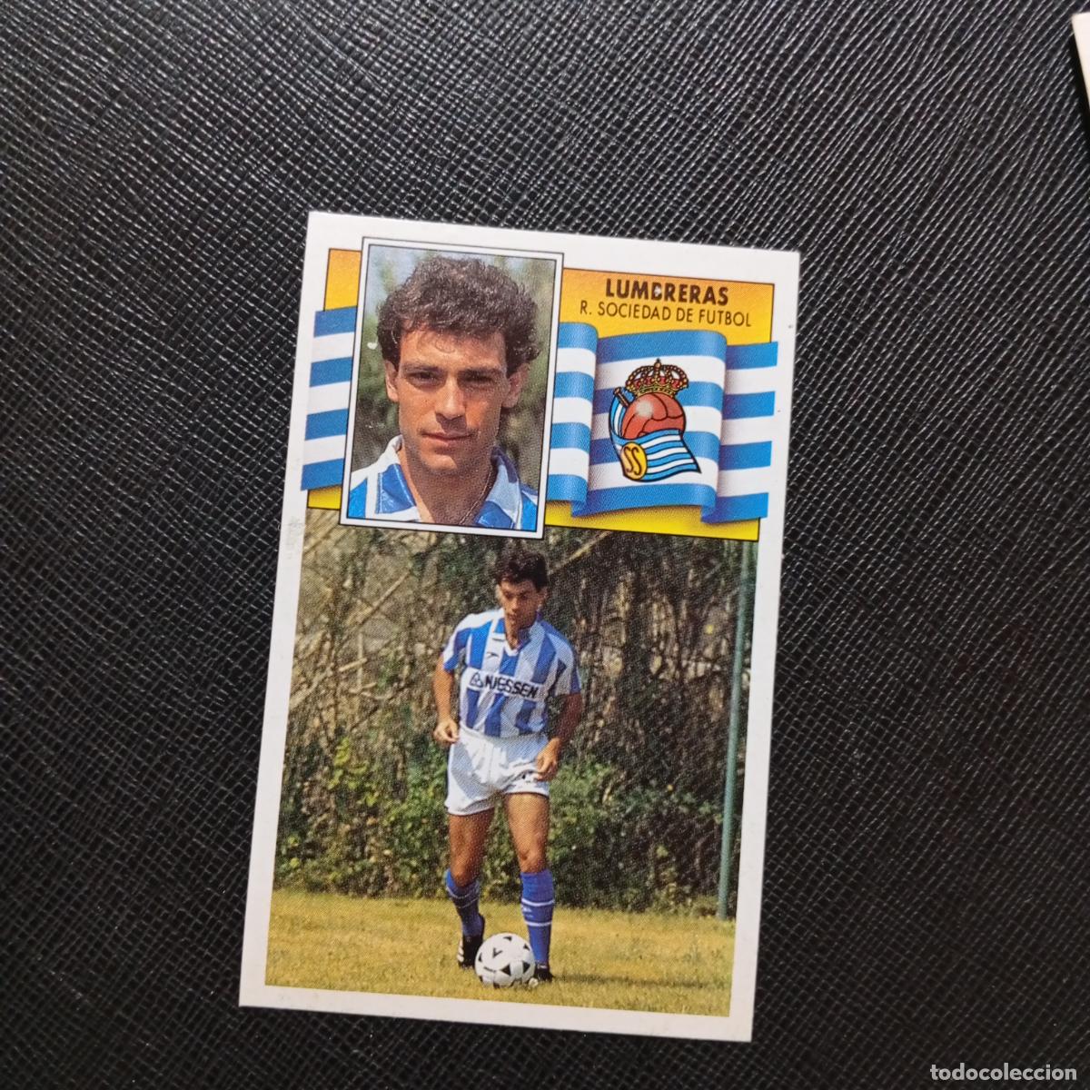 Cartes &agrave; collectionner de Football: LUMBRERAS REAL SOCIEDAD ESTE 1990 1991 CROMO FUTBOL LIGA 90 91 - DESPEGADO - A37 PG82