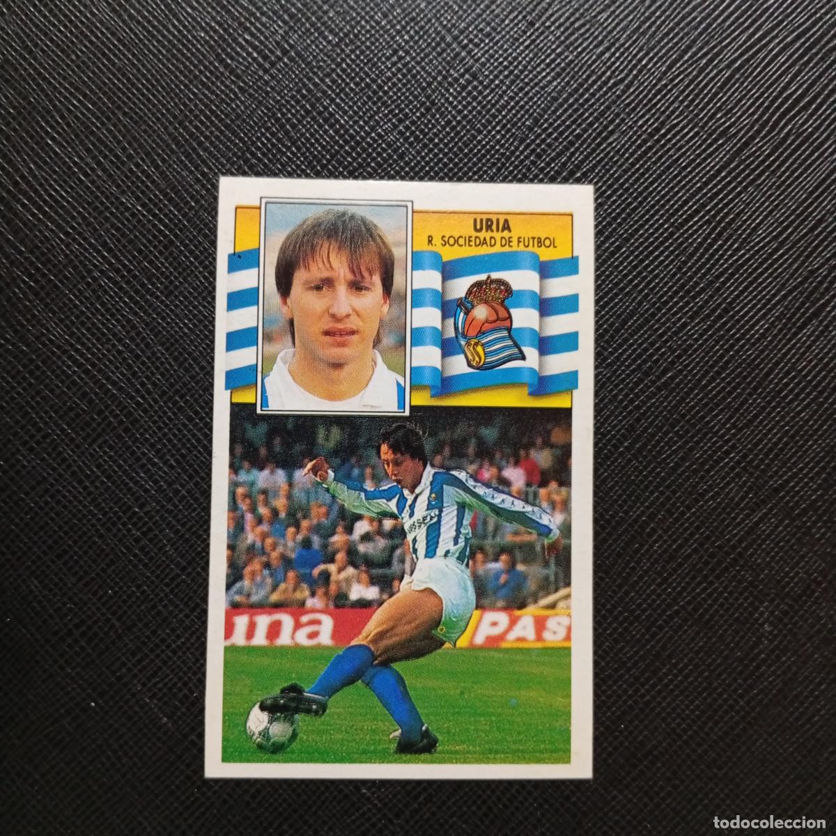 Cromos de f&uacute;tbol: URIA REAL SOCIEDAD ESTE 1990 1991 CROMO FUTBOL LIGA 90 91 - DESPEGADO - A37 PG82